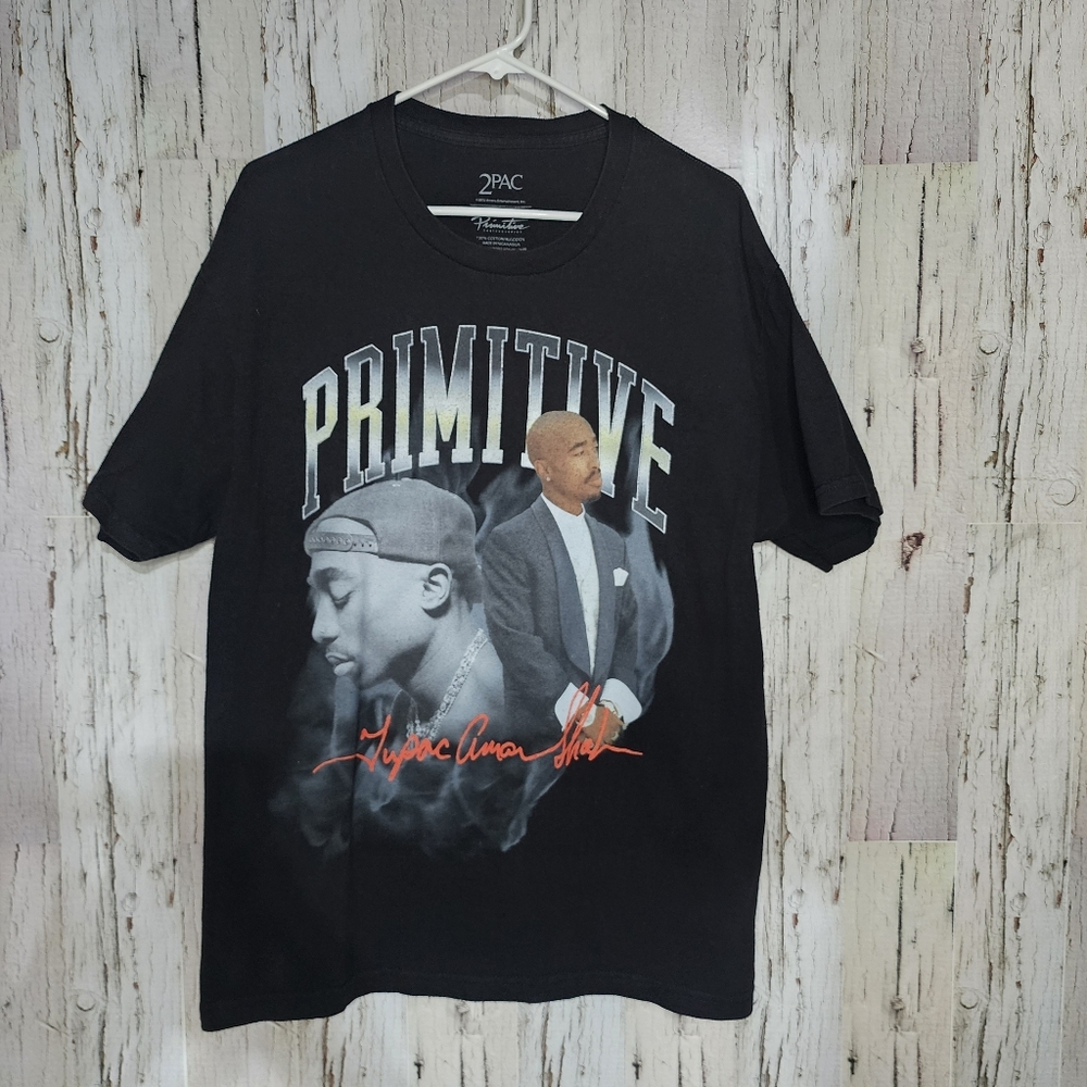 Primitive x 2PAC Graphic T-Shirt – Black – Size Large